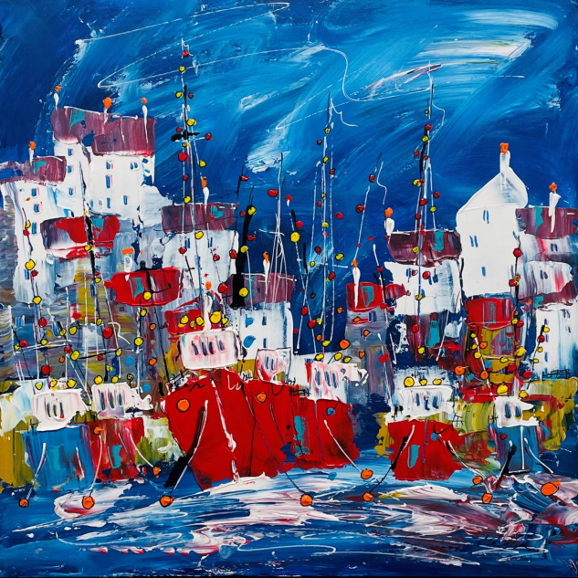 'Crail Harbour' by artist Martin John Fowler